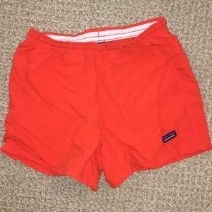 Orange Patagonia shorts